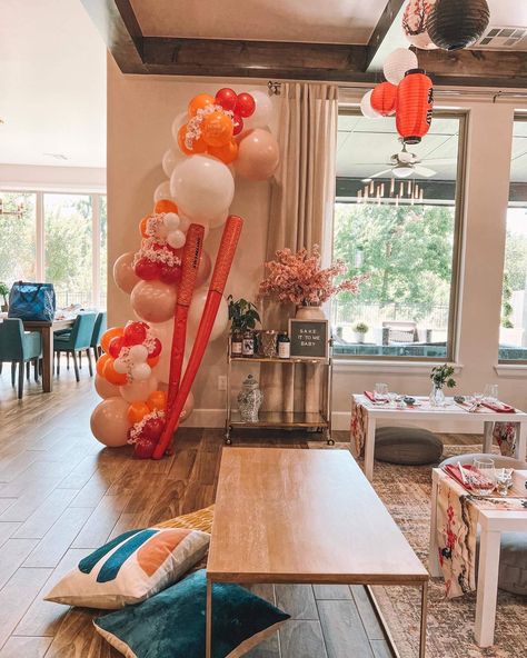 Sushi party Dinner Party Party Ideas | Photo 1 of 8 | Catch My Party Sushi Decoration Party, Sushi Birthday Party Ideas, Sushi Party Decorations, Sushi Birthday Party, Sushi Decoration, Sushi Birthday, Sushi Party, 9th Birthday Parties, Party Dinner