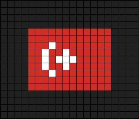 A small pixel art template of the Turkish flag. Flags Pixel Art, Turkey Flag, Turkish Flag, Egypt Flag, Flag Cross Stitch, Flag Beads, Pixel Drawing, How To Shade, Pixel Art Pattern