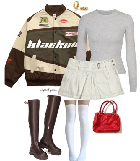 Outfit Ideas Sneakers, Polyvore Outfits Aesthetic, Blokette Core, Fame Clothes, Y2k Princess, Aesthetic Baddie, Baddie Outfit, Preformance Outfits, Fasion Outfits