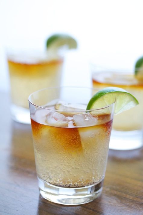 10 Classy Drink Orders That Are Sure to Impress on a First Date Campfire Cocktails, Dark N Stormy Cocktail, Ginger Beer Cocktail, Crystallized Ginger, Dark & Stormy, Dark And Stormy, Malibu Rum, Dark N Stormy, Rum Cocktails