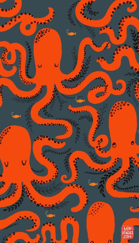 40 motifs, textures et patterns à découvrir - Inspiration graphique #14 Octopus Pattern, Mermaid Dreams, Pattern Inspiration, Pretty Patterns, Prints And Patterns, Pattern Texture, 영감을 주는 캐릭터, Lino Print, Woodblock Print