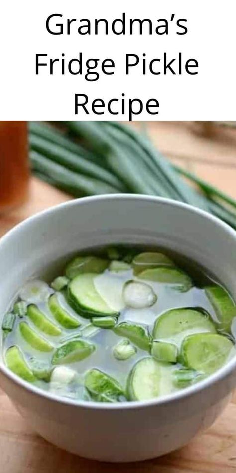 A quick & easy recipe for pickled cucumbers! Refrigerator pickles made with cucumber slices, vinegar, onions, salt & a bit of sugar if you like. #pickles #cucumbers Cucumber Recipes Vinegar, Pickled Cucumbers And Onions, Vinegar Onions, Pickles Cucumbers, Easy Refrigerator Pickles, Pickling Cucumbers Recipe, Pickled Cucumber Salad, Refrigerator Pickle Recipes, Vinegar Cucumbers