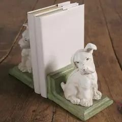 Farmhouse Office Decor | Antique Farmhouse Farmhouse Office Decor, Cast Iron Care, Dog Bookends, White Puppy, Farmhouse Paint, Iron Accents, White Puppies, Intelligent Design, Antique Farmhouse