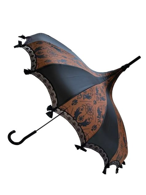 Compass Umbrella/Parasol from www.ohjessa.com Fancy Umbrella, Dark And Stormy, Cute Umbrellas, Rain Accessories, Vintage Umbrella, Style Steampunk, Witch Fashion, Tiny Bow, Under My Umbrella