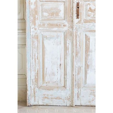 French Country Style Vintage Doors: 1940 | Kathy Kuo Home Pantry Doors Ideas, Shutter Art, French Doors Design, Bedroom French Doors, Distressed Doors, French Living Room, Double Front Entry Doors, French Doors Bedroom, Kitchen Pantry Doors