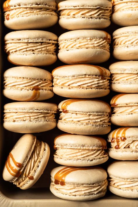 Macaroon Filling, Salted Caramel Macarons, Caramel Macarons, Salted Caramel Buttercream, Homemade Salted Caramel, Le Macaron, Seasonal Baking, Caramel Buttercream, Homemade Caramel Sauce