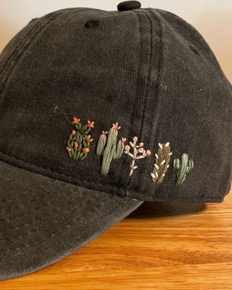 Embroidery On Beanie, Succulent Embroidery, Hand Embroidered Sweatshirt, Plant Embroidery, Embroidery Hat, Embroidery Gifts, Embroidered Sweatshirt, Hand Embroidered, Hand Embroidery