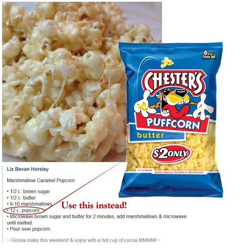 Popcorn And Ice Cream, Puffed Popcorn Recipes, Marshmallow Puffcorn, Jolly Rancher Popcorn, Puffcorn Recipes, Marshmallow Caramel Popcorn, Puffed Corn Recipes, Puff Corn, Marshmallow Caramel