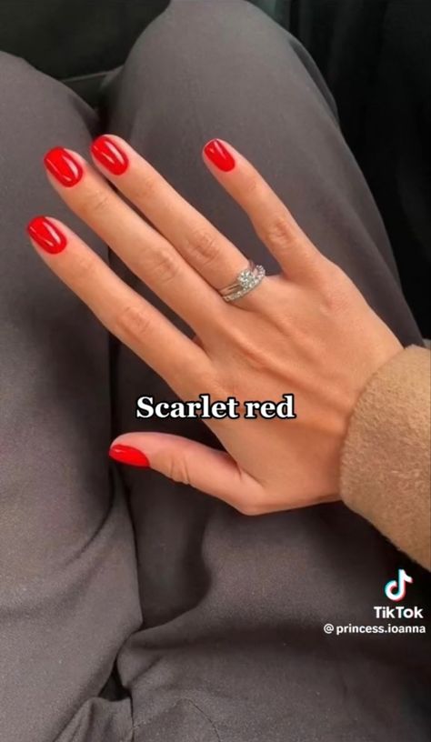 Scarlet Red Nails, Scarlet Nails, Red Nails, Scarlet, Nails, Red, Beauty