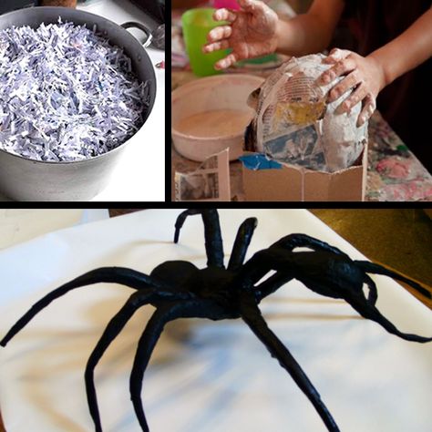 papier mache photomash 2 spider - Halloween Alliance Diy Papier Mache, Paper Mache Paste, Giant Spider, Up Balloons, Large Balloons, Doll Home, Beautiful Wallpapers Backgrounds, Unique Diy Gifts, Packing Tape