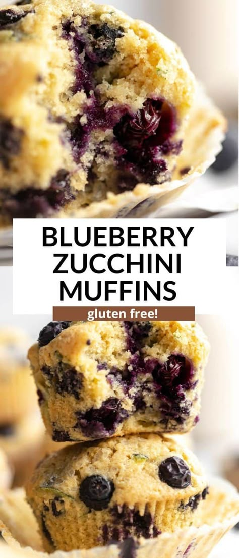 These gluten free blueberry zucchini muffins are easy to make, healthy, made in one bowl and perfect for a simple snack, dessert or breakfast. Gluten Free Zucchini Blueberry Muffins, Gluten Free Healthy Muffins, Gluten Free Muffins Recipes, Zucchini Muffins Recipes, Zucchini Breakfast Muffins, Zucchini Muffins Gluten Free, Zucchini Blueberry Muffins, Gluten Free Blueberry Recipes, Gluten Free Muffins Healthy