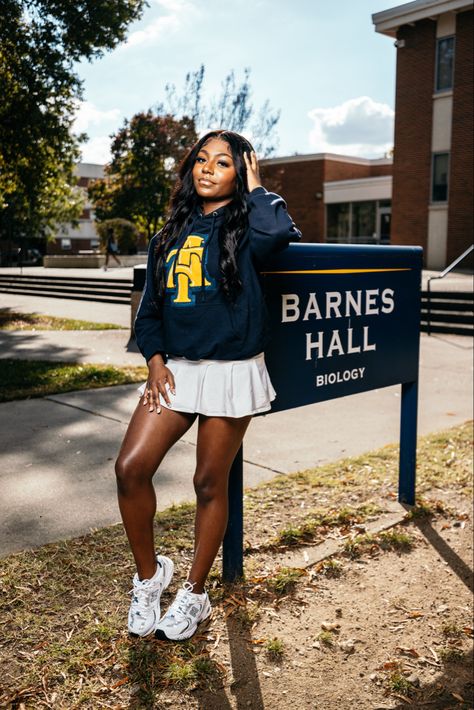 NC A&T | Grad | Photoshoot Inspo | HBCU | Barnes Hall Nc A&t Aggies, Nc A&t, Ncat Graduation Photoshoot, Hbcu Grad, Campus Photoshoot, Hbcu Graduation Pictures, College Graduation Pictures Poses, College Graduation Pictures, Graduation Picture Poses