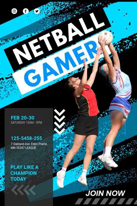 Customizable Design Templates for Netball | PosterMyWall Netball Poster Design, Netball Poster, Netball Games, Payroll Template, Fast Five, Invert Colors, Background Search, Promotional Flyers, Crop Photo