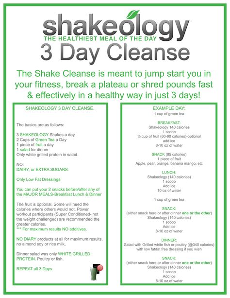 Shakeology 3 Day Cleanse Shakeology 3 Day Cleanse, Shakeology Cleanse, Beachbody Shakeology, 3 Day Cleanse, 21 Day Fix Meal Plan, Breakfast Low Carb, 21 Day Fix Meals, 21 Day Challenge, Detox Drinks Recipes