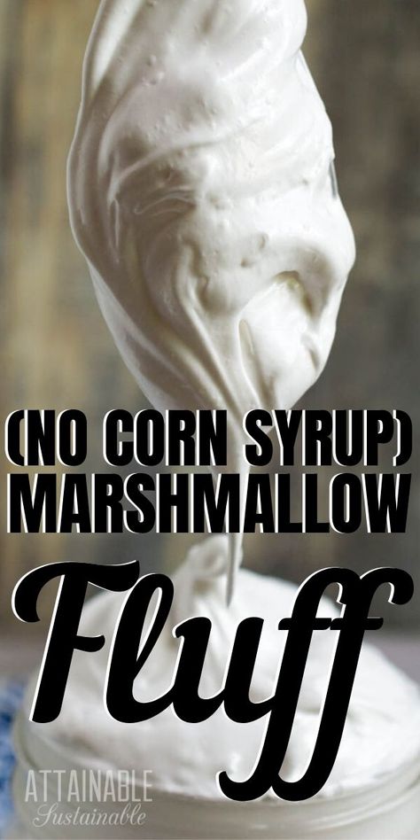 Homemade Marshmallow Fluff Without Corn Syrup, Home Made Marshmallow Fluff, Homemade Marshmallows Recipe, Recipes For Marshmallow Fluff, Healthy Marshmallow Fluff, Marshmallow Fluff Recipes Easy, Fast Simple Desserts, How To Make Marshmallow Fluff, Diy Marshmallow Fluff