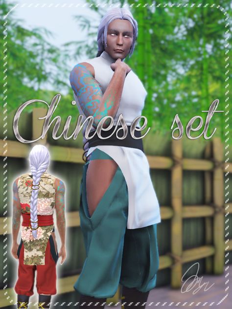 Sims 4 Cc Chinese Clothes Male, Sims 4 Chinese Cc Male, Sims 4 Buddhist Cc, Sims 4 Cc Kimono Male, Asian Sims 4 Male, Sims 4 Traditional Japanese Cc, Japanese Pants, Chinese Shirt, Hakama Pants