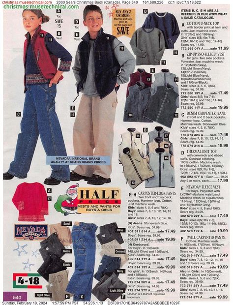 2000 Sears Christmas Book (Canada), Page 540 - Catalogs & Wishbooks 90s Catalog Fashion Men, 2000s Catalog Fashion, Y2k Catalog, 2000s Fashion Catalog Men, Eastbay Catalog 90s, 2000s Catalog, 90s Fashion Catalog, 1994 Sears Catalog, Y2k Mens