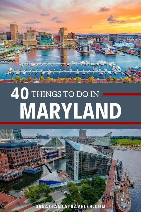 Get ready for crabs, Old Bay and a whole lot of Maryland love. From gorgeous small towns to beautiful state parks, Maryland is home to historic sites and plenty of adventurous activities. Here are 40 things to do in Maryland that are going to make you fall in love with this amazing state. Things To Do In Maryland, Maryland Day Trips, Visit Maryland, Adventurous Activities, United States Road Trip, East Coast Travel, Us Road Trip, Vacation Usa, Old Bay