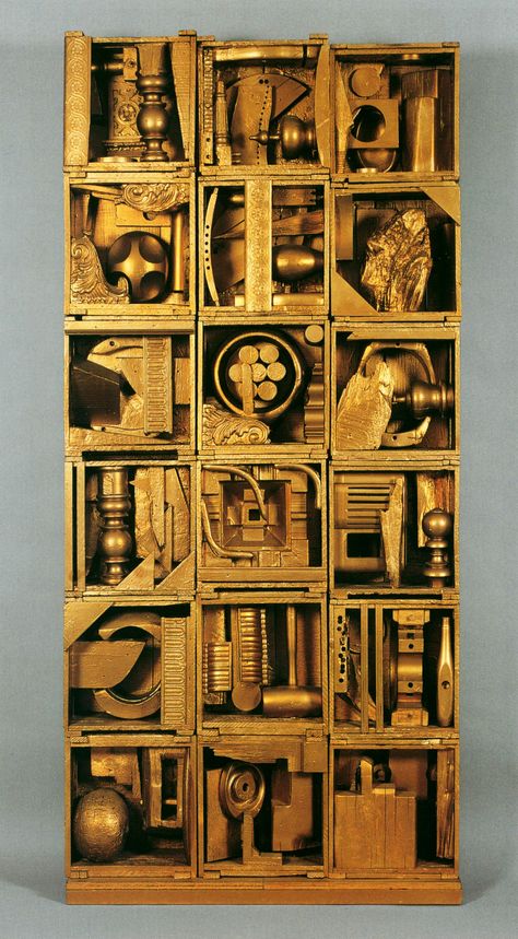 archiveofaffinities: “Louise Nevelson, Royal Tide I, 1960 ” Lorenzo Bernini, Louise Nevelson, Cardboard Sculpture, Found Object Art, Oldenburg, Arts Ed, Assemblage Art, To Infinity And Beyond, Sculpture Installation