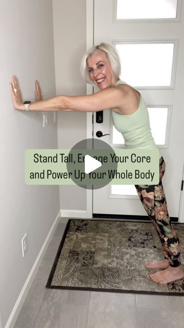 Wall Exercises For Seniors, Standing Core Exercises, Chair Yoga For Seniors, Exercise For Seniors, Beginner Exercise, Exercises For Seniors, Yoga For Seniors, Wall Workout, Chair Exercises