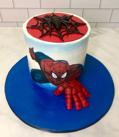 Spider Man Birthday Cake, Man Cakes, Spider Man Birthday, 3d Spider, Spiderman Theme, Birthday Cake Topper Printable, Spiderman Party, 3d Cakes, Spiderman Cake