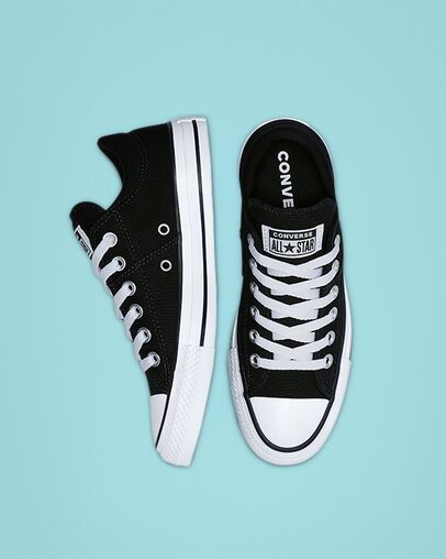 Chuck Taylor All Star Madison Low Top Black/White/Black Converse Runners, Shoe Star, Clay Shoes, Low Converse, Chuck Converse, Cute Womens Shoes, Shoe Converse, Trending Womens Shoes, Girls Converse