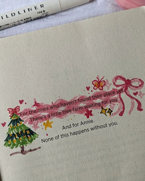 Dear @authorbkborison , Thank you from the bottom of my heart for gifting us the beautiful world of Inglewild.🥹🫶🏼 It feels like a little piece of my heart will always be tucked away in that sweetest small town you’ve created. I just know that whenever I need a bit of comfort, I’ll find myself returning to this series. You gave us an escape from the hard, often overwhelming reality of life and welcomed us into a place where magic is in the air and everyone feels like family. The way everyone ... I'll Be There For You Quotes, Winter Book Quotes, Beautiful World Where Are You, Book Markings, Books Quotes Aesthetic, Love Quotes From Books, Book Highlighting, Annotated Book, Book Highlight