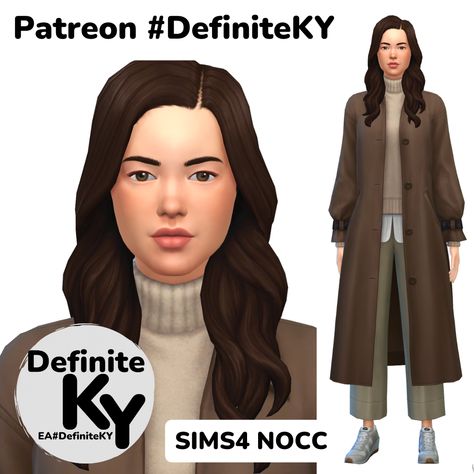 100% NOCC/Mod-Free. Download from Patreon or EA gallery #DefiniteKY Sims Ideas, Sims 4 Cas, Sims 4 Clothing, Sims Cc, Sims 4, Character Inspiration, Free Download, Quick Saves, Clothes