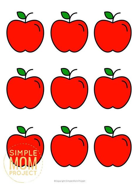 Are your kids looking for nice bright red & green apple templates for their spring time crafts? Here’s some easy & free printable apples templates for them to use in both large and small sizes with both red & green apple designs available. What a great way to make simple fruit for your diy apple tree. Click here to grab your free printable red & green apple templates today! #Redappletemplates #Redappleprintables #Greenappletemplates #Greenappleprintables #Appleprintables #SimpleMomProject Apples Printables Free, Apple Pattern Printable, Apple Flashcard, Apple Curriculum, Apple Tree Activity, Apple Printable, Apple Outline, Apple Clip Art, Apple Clipart