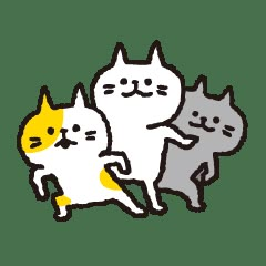 The funny cats are dancing!! Dancing Cat Drawing, Animal Doodles, Dancing Cat, Three Cats, 캐릭터 드로잉, Cute Kawaii Drawings, Cute Doodle Art, Line Sticker, Line Store