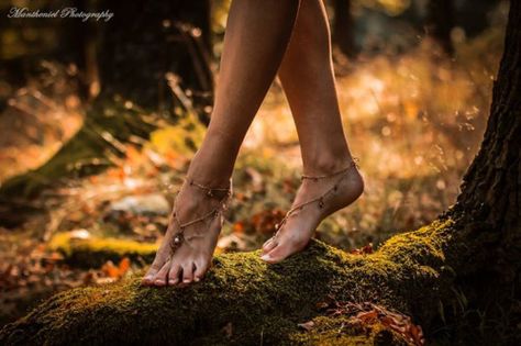 Green Witch Aesthetic, Secret Forest, Wood Elf, Forest Path, Witch Aesthetic, Green Witch, Fantasy Aesthetic, Foot Jewelry, Enchanted Forest