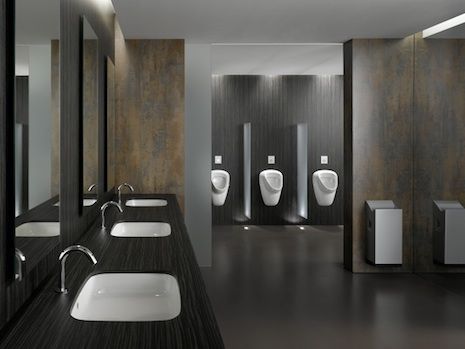 public bathroom designs | Public Bathrooms on Pinterest | Public restaurant, Restroom design ... Public Restroom Design, Toilette Design, Public Bathroom, Restroom Design, Bathroom Design Trends, Public Bathrooms, Washroom Design, Steam Showers Bathroom, Public Restroom