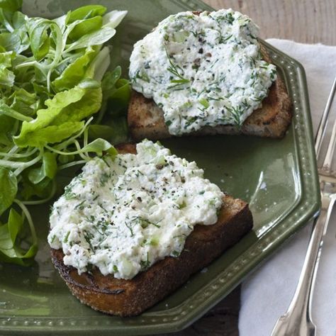 This is perfection! Our family loves it, and whenever we serve it for company, they are so impressed we made our own ricotta! Appy Recipes, Herbed Ricotta, Tasty Appetizers, Barefoot Contessa Recipes, Brunch Appetizers, Homemade Ricotta, Hot Coals, Ricotta Recipes, Ina Garten Recipes