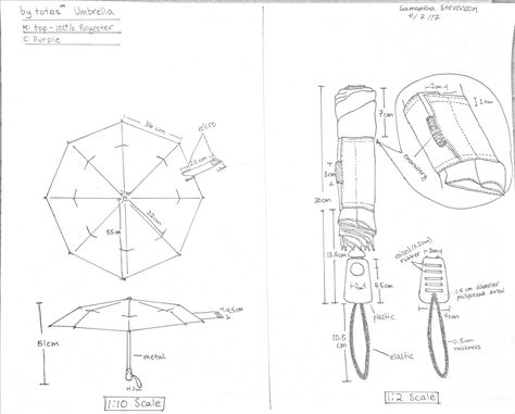 Umbrella Product Design Sketch, Umbrella Sketch, Lab Design, Japanese Umbrella, Exploded View, Umbrella Designs, Hand Fans, 3d Visualization, Technical Drawing