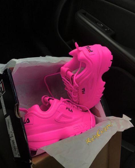 Richy Customs 🎨 on Instagram: “V2 PINKY💕 — Link In Bio to order #richycustoms” Fila Disruptor Ii, Fila Disruptor, Jordan Shoes Girls, Shoes Sneakers Jordans, Nike Air Shoes, Fresh Shoes, Pink Men, Cute Sneakers