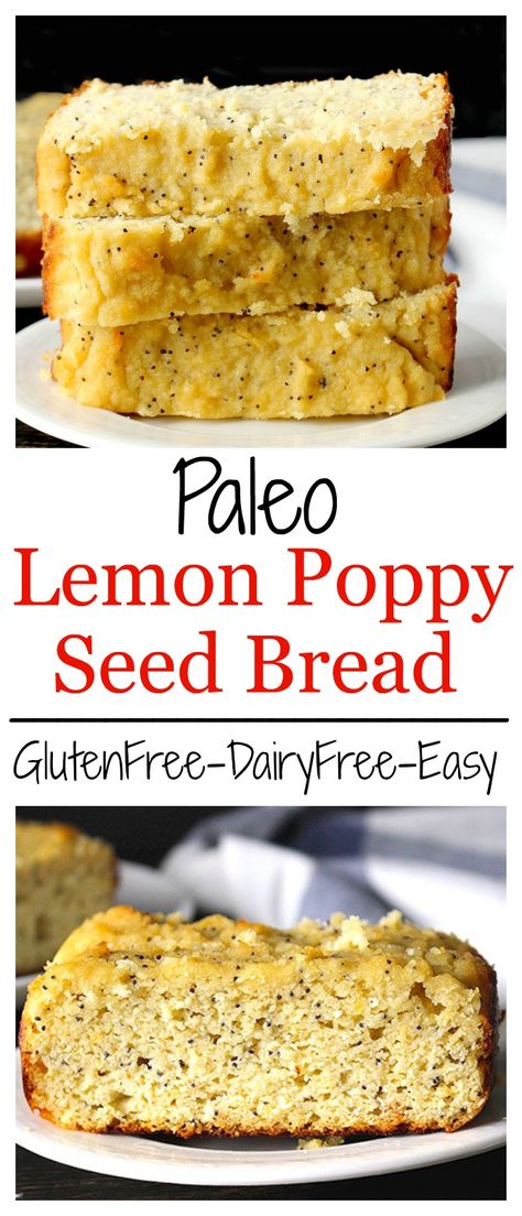 Paleo Lemon Poppy Seed Bread - Real Food with Jessica Lemon Poppy Seed Bread, Poppy Seed Bread, Lemon Poppyseed Bread, Seed Bread, Paleo Baking, Lemon Poppy Seed, Paleo Sweets, Lemon Poppy, Paleo Treats