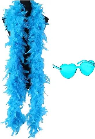 Amazon.co.uk : MAMMA MIA PARTY Pink Boa, Mamma Mia Birthday, Mamma Mia Party, Dancing Wedding, Feather Scarf, Feather Boas, Frameless Sunglasses, Green Feather, Heart Shaped Glasses