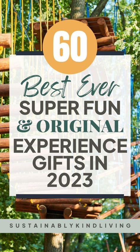 60 Fun & Unique Experience Gifts For The Entire Family in 2023 Experience Gift Ideas, Gift Ideas For Adults, Sustainable Christmas Gifts, Unusual Christmas Gifts, Gift Experiences, Best Graduation Gifts, Unique Gifts For Couples, Birthday Presents For Girls