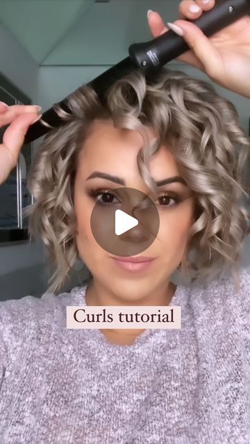 Curl For Short Hair, Curling Wand Curls, Hairstyle For Short, Short Party Hair, Curly Hair With Curling Iron, Short Bob Hair Styling Ideas, Short Hair Soft Curls, Tight Curls With Wand, Curling Iron Curls Short Hair