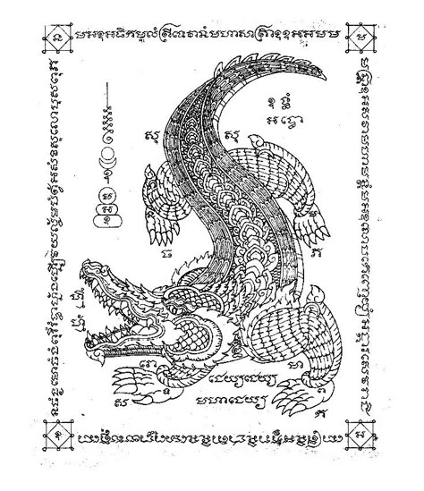 Sak Yant Crocodile, Cambodian Tattoo, Khmer Tattoo, Sketchbook Assignments, Buddha Tattoo Design, Thailand Tattoo, Sak Yant Tattoo, Black Magic Book, Sak Yant