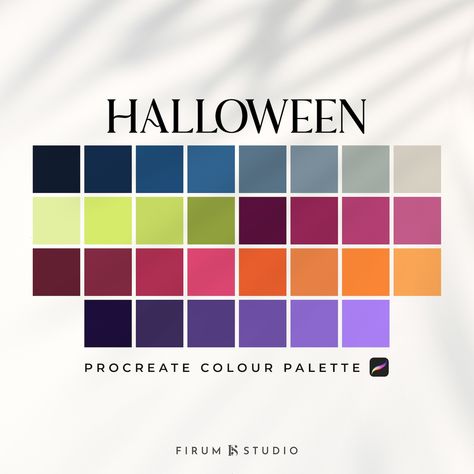 Bright Halloween Color Palette, Beetlejuice Color Palette, Color Palette Halloween, Halloween Colors Palette, Halloween Colour Palette, Spooky Color Palette, Artful Agenda, Colour Harmonies, Halloween Palette