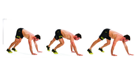 Build Abs With A Bear Crawl Man Crawling Pose, Man Crawling Pose Reference, Man Crawling, Crawling Pose Reference, Pushup Variations, Perfect Squat, Best Body Weight Exercises, Bear Crawl, Stunt Doubles