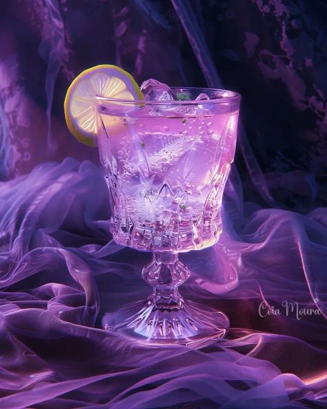 Drink - hosted By @ria_carrma #extrafeb24 #asthetic #naturemagic #morningbliss #rainymoments #autumnfeels #magicinature #dewdrops #naturelovers  #followthejourney #lovejourney #midjourney #midjourneyart #aiartcommunity #adorable #fairytale #collab #fantasy #coiamoura Fantasy Alcoholic Drinks Art, Alcoholic Drinks Purple, Fantasy Drinks, Genshin Outfits, Lash Post, Baked Sweets, Cocktail Art, New Gods, Glasses Drinking