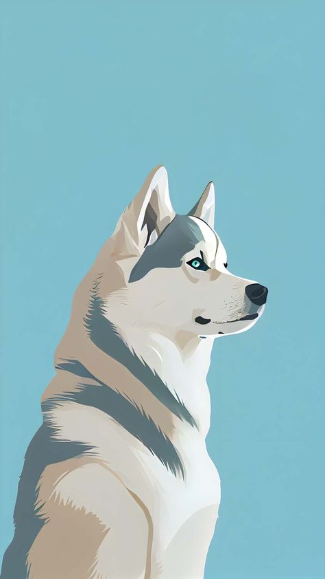 White Husky Dog IPhone Wallpaper HD - IPhone Wallpapers : iPhone Wallpapers Dog Iphone Wallpaper, Husky Cartoon, Iphone Wallpaper Art, White Husky Dog, Dog Illustration Art, Husky Drawing, White Husky, Wild Animal Wallpaper, Iphone Wallpaper Hd