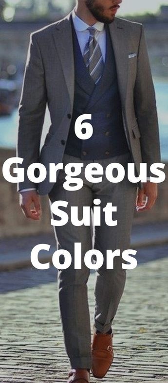 6 Gorgeous Suit Colors Best Suits For Men Classy, Mens Suit Colors, Formal Suits Men, Best Suits For Men, Khaki Suit, Suit Colors, Suit Combinations, Men's Fashion Tips, Mens Fashion Style