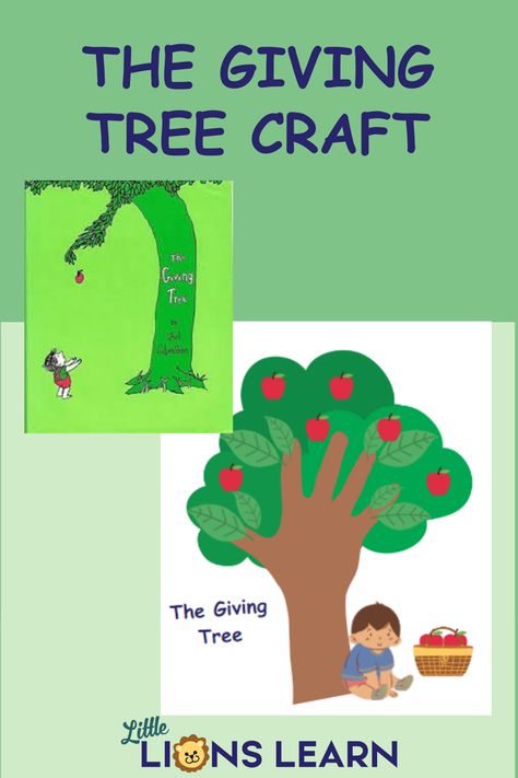 The Giving Tree Craft Preschool, The Giving Tree Art, The Giving Tree Activities, Road Trip Activity Book, 2023 Classroom, Tree Activity, Tree Story, Giving Tree, Fair Booth