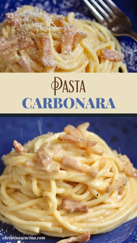 Spaghetti Carbonara Egg Yolk, Recipes Using Guanciale, Carbonara Without Egg, Pasta Recipes With Egg, Carbonara Recipe With Egg, Carbonara Pasta With Cream, Carbonara Pasta Authentic Italian, Cabonara Recipes With Cream, Spaghetti Carbonara Authentic