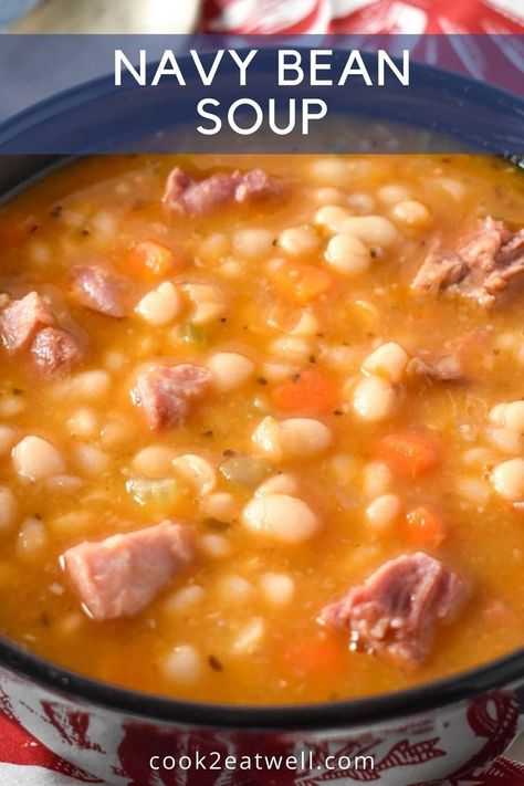 Ham And Canned Bean Soup Recipes, Navy Bean Soup With Canned Beans, Keto Bean Soup, Best Bean Soup Recipe, Bean Ham Soup Recipes, Ham Soups And Stews, Canned Bean Soup Recipes, Navy Bean Soup Crockpot, Bean And Ham Soup Recipes