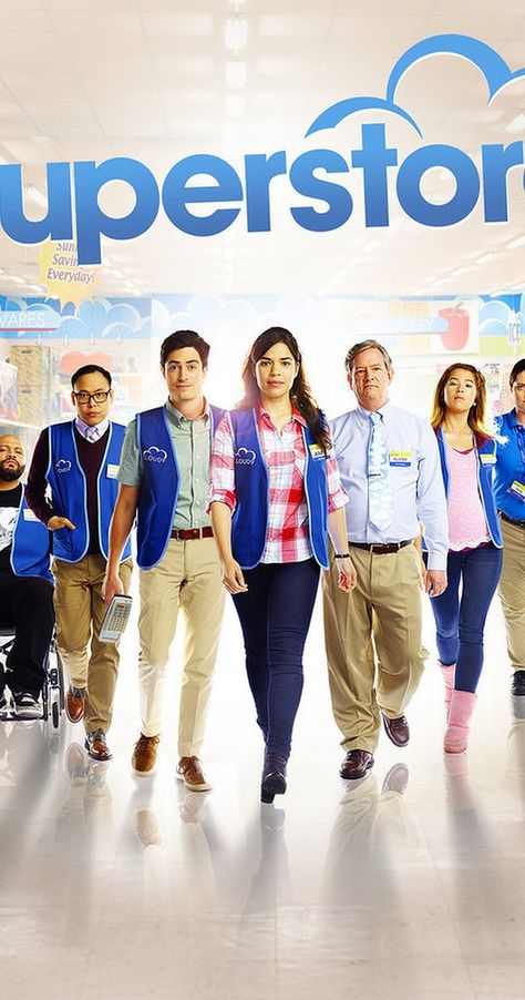 Superstore (TV Series 2015– ) Superstore Tv Show Aesthetic, Superstore Amy And Jonah, Dina Superstore, Superstore Cast, America Ferrera Superstore, Superstore Tv Show, Superstore Tv, Lauren Ash, Ben Feldman