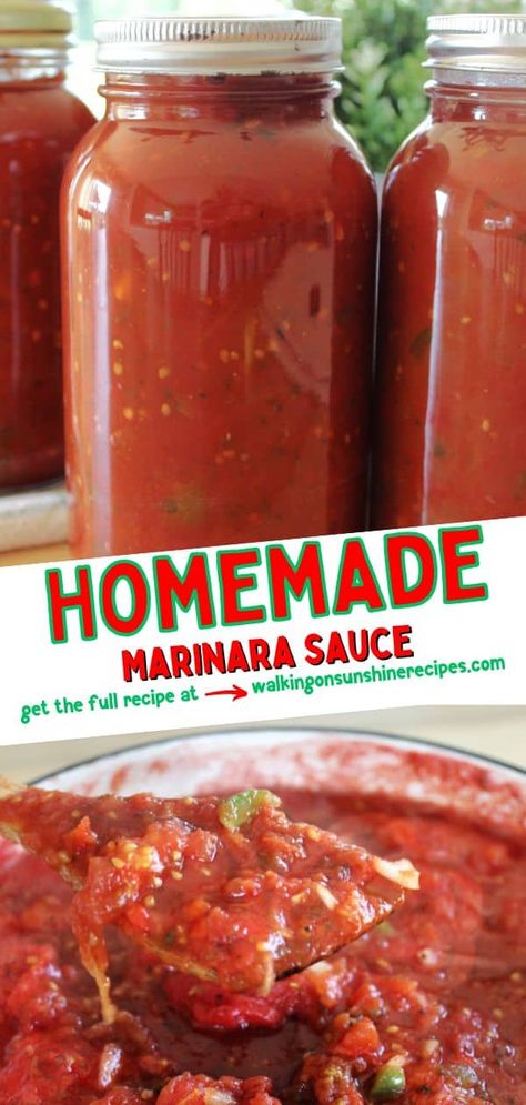 Marinera Sauce Recipe, Pasta Sauce Canning Recipe, Garden Marinara Sauce, Canning Pasta Sauce, Freeze Veggies, Canning Marinara Sauce, Fresh Tomato Marinara Sauce, Preserve Recipes, Best Marinara Sauce